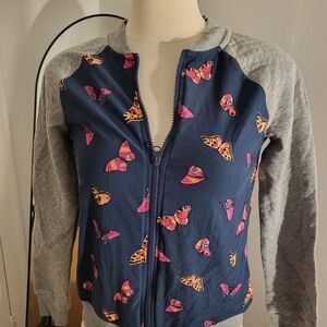Wonder Nation Butterfly Print Jacket - Navy and Gray